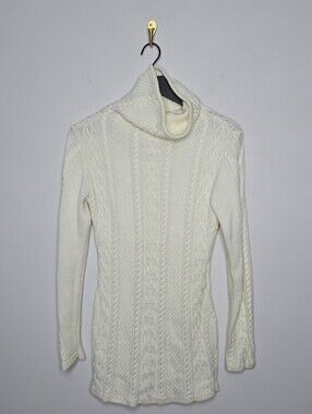 Cable Knit Sweater Dress / Tunic Size Medium